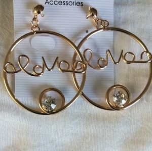 Love wire wrapped earrings